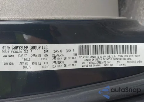 2013 Dodge Grand Caravan Sxt from USA, damaged, VIN 2C4RDGCG1DR591075